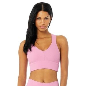 Like new Alo Yoga Emulate Bra in Parisian Pink - XS